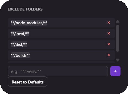 Folder Exclusion
